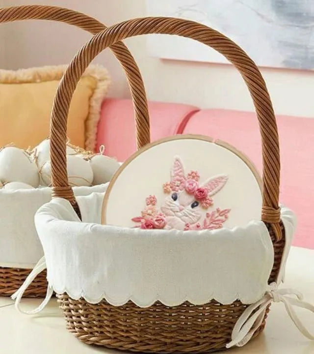🔥Last 4 hours Sale: Save 50% -Pink Bunny Sweet Easter Embroiderye kit