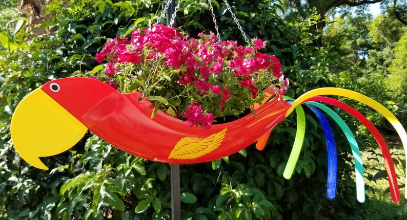 Flying Parrot Flower Pot