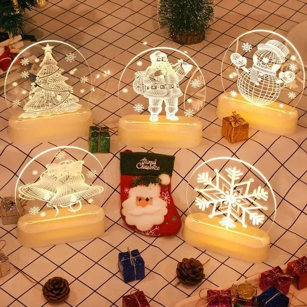 The New Santa Claus snowman Christmas Tree Lights bedroom decor night lights