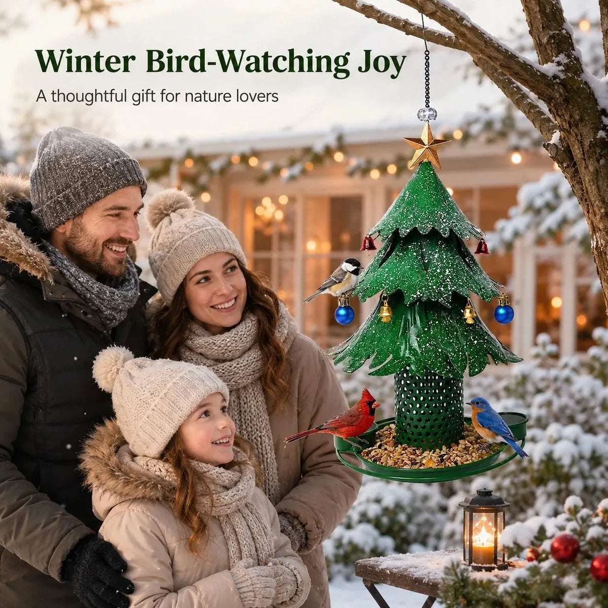 🎉Christmas Tree Bird Feeder 🎄 Festive Backyard Holiday Decor