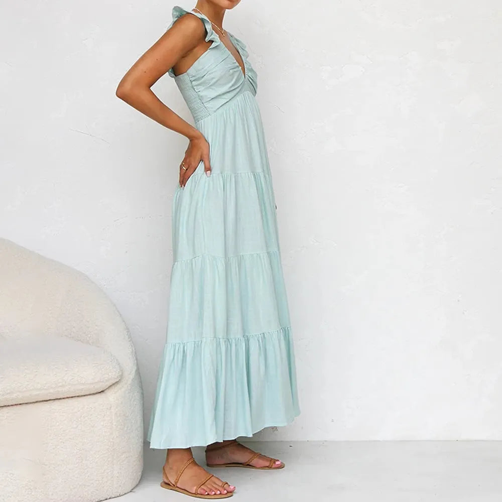 VionelleTM | Elegant Maxi Dress With Ruffles