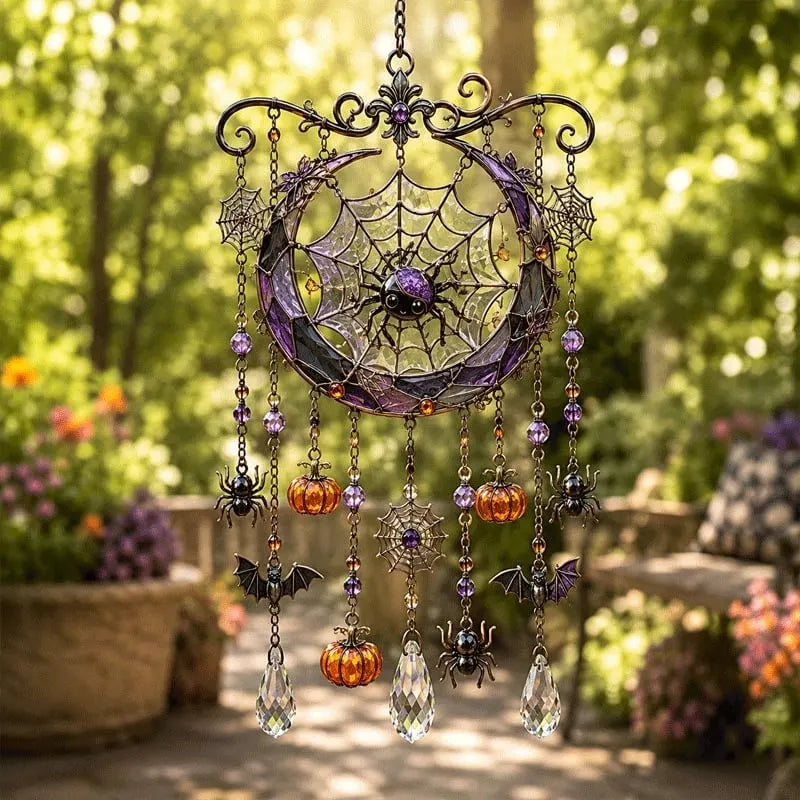 🔥HOT SALE🔥Halloween Glass Suncatcher Wind Chime