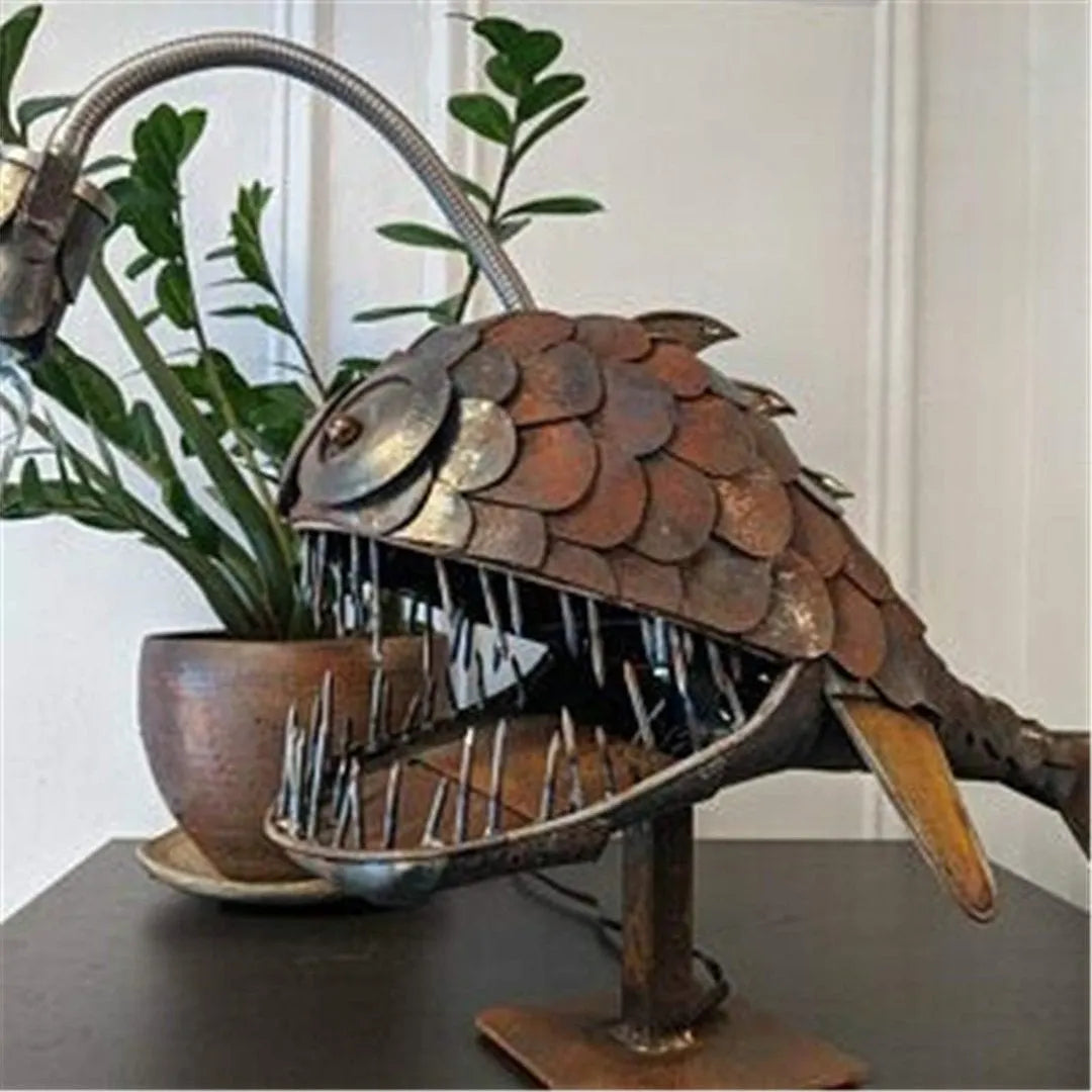 🐠Foolish Shark Night Light-Rustic Style Fish Statue Light🔥