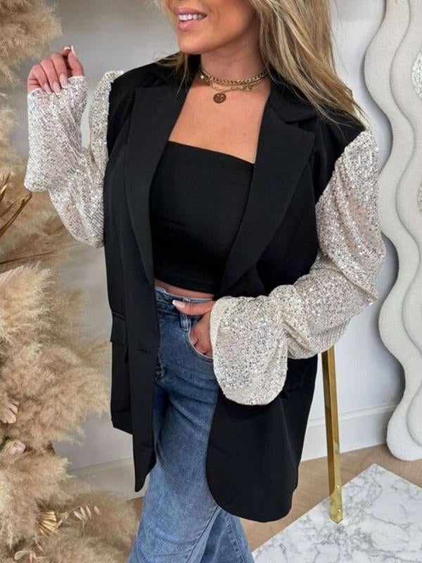 Women's Sequin Patchwork Blazer (Buy 2 Free Shipping)