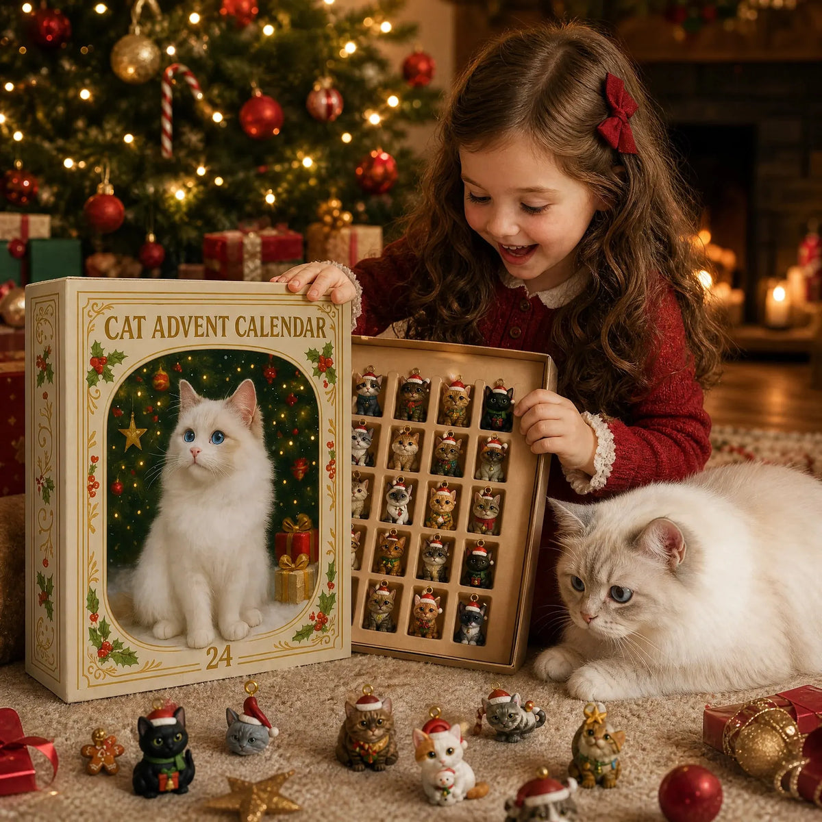 🎉🌲Christmas Gift--Purrfect Christmas – Cat Lovers Advent Calendar 2026(2D plane)