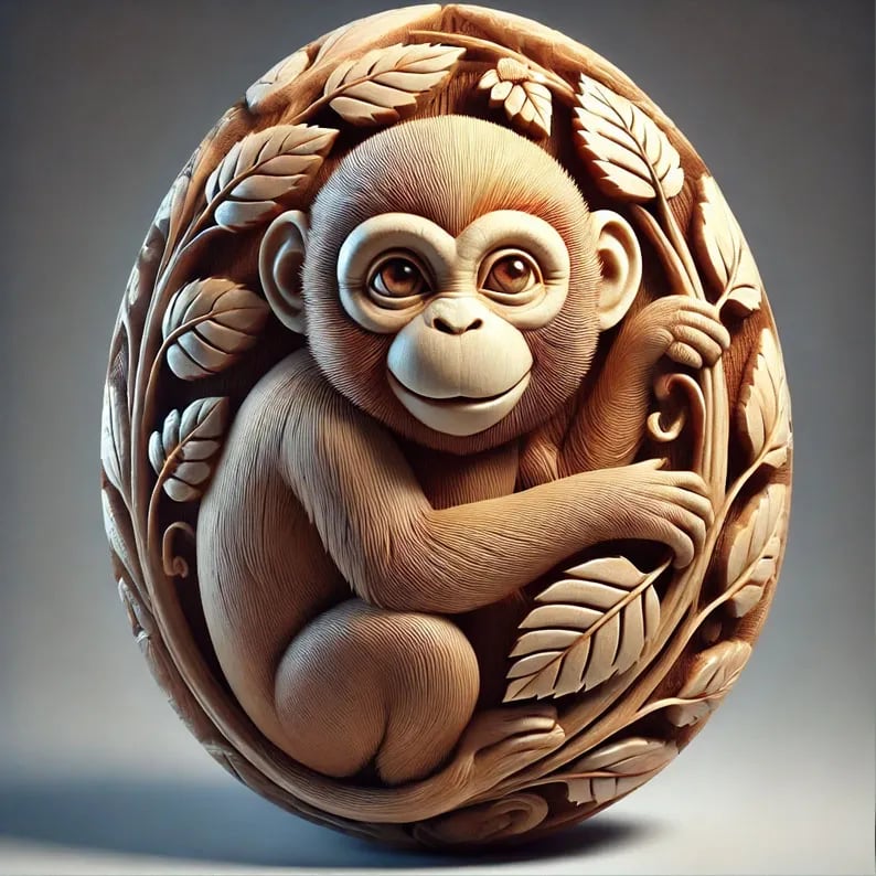 Animal Easter carving craft egg🥚