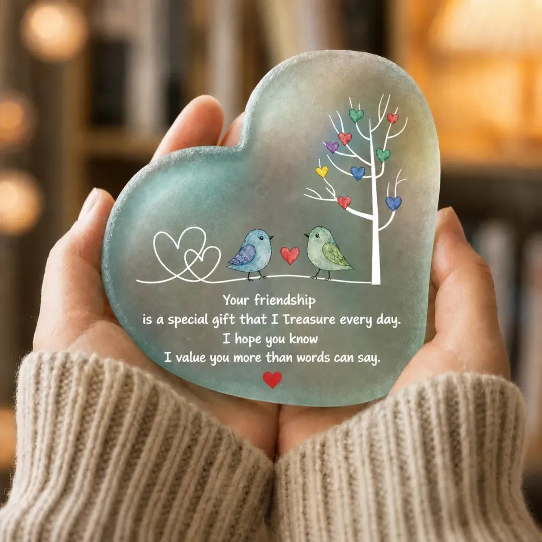 🎉🌊Heartfelt Friendship Seaglass Keepsake Plaque-✨Shaped by Sea Nature & Crafted by Hand