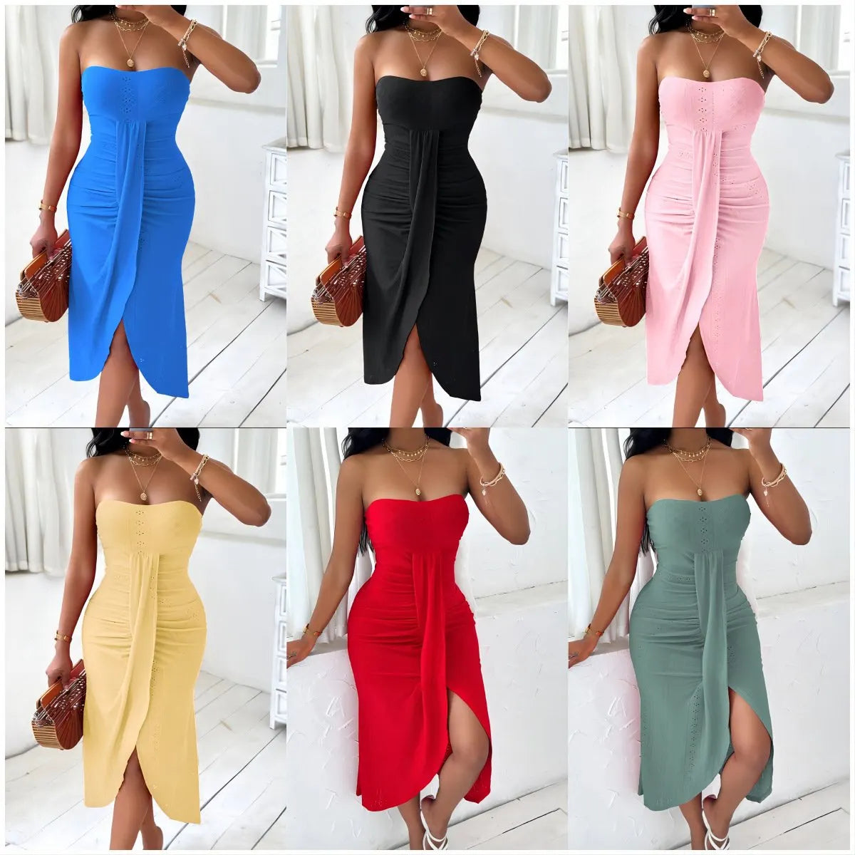 Bandeau Dress - Buy 2 Free Shipping