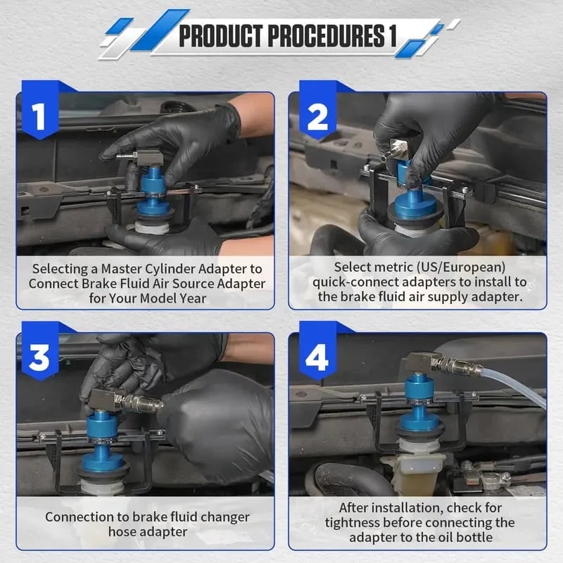 🔥HOT SALE🔥🔩 Universal 58mm Master Cylinder Brake Bleeder Adapter Kit