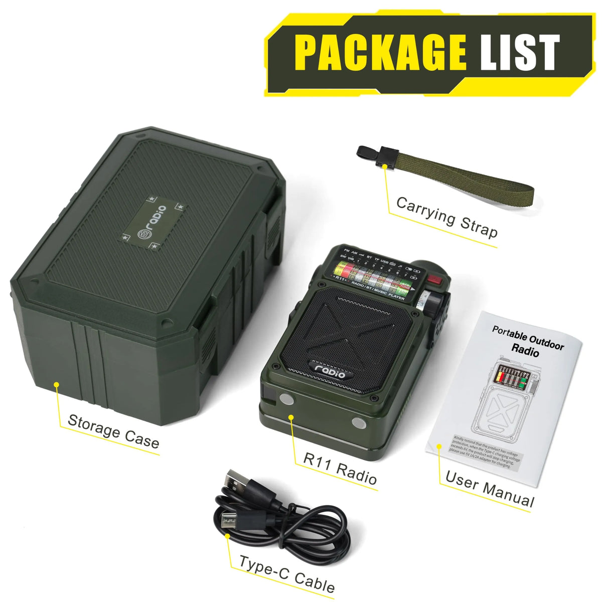 Emergency Crank Radio with Bluetooth