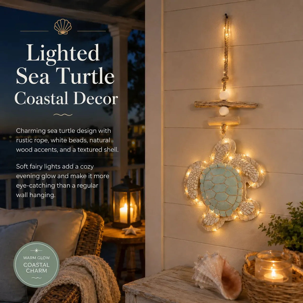 🔥HOT SALE🔥🔥Last Day 49% OFF🔥Glowing Coastal Sea Turtle Wall Art
