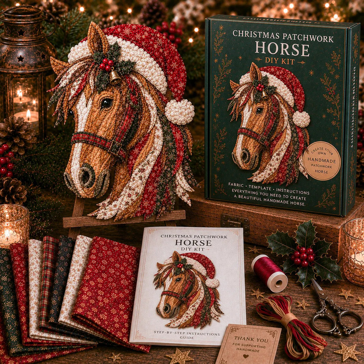 🔥LAST DAY 50% OFF - 🎅Christmas Patchwork Fabric DIY Decor Kit