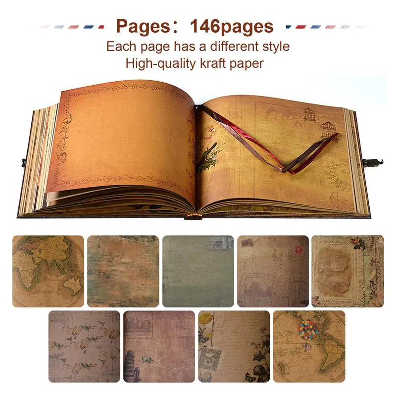 ❤️📚 Our Adventure Book Scrapbook 📸💕 - Retro Style Embossed Letter Cover, Perfect for Travel & Memories 💭"