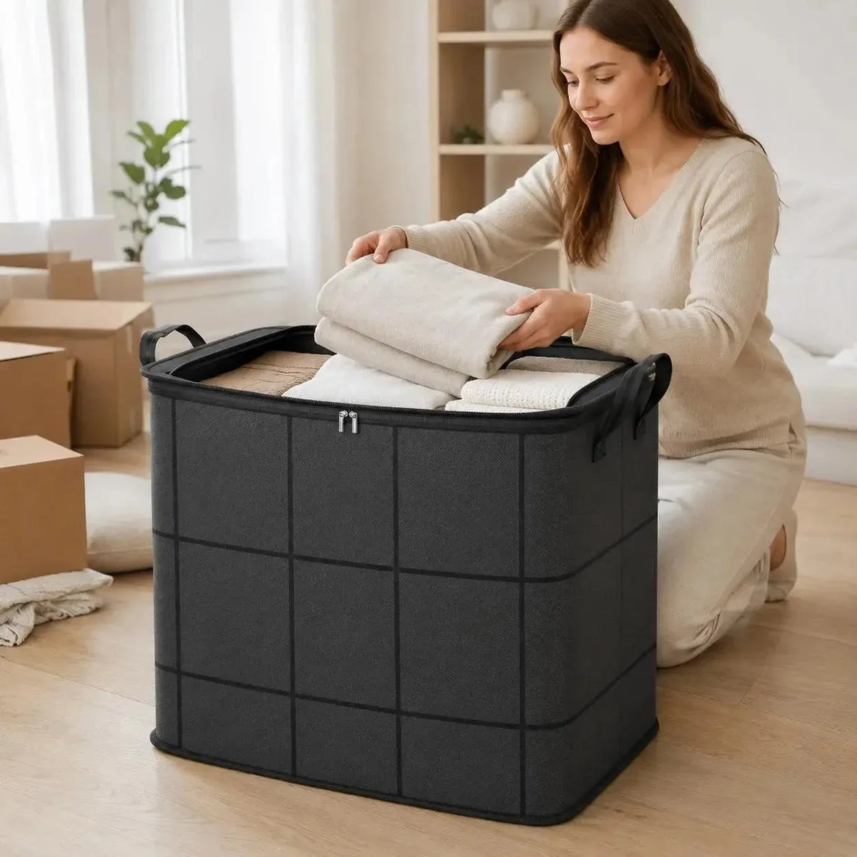 🔥HOT SALE🔥💥49% OFF Factory Clearance –📦Foldable Storage Tote – Waterproof, Dustproof, Big & Portable 🌟
