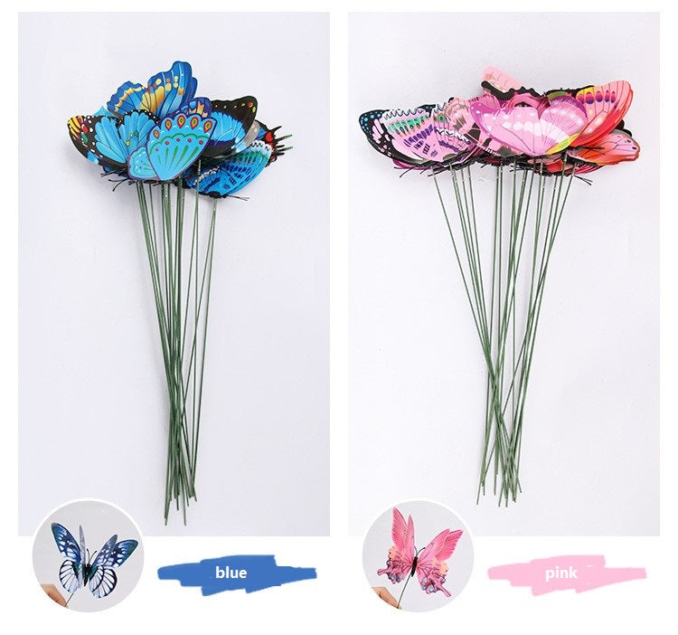 Fluttering Butterflies Garden Stake