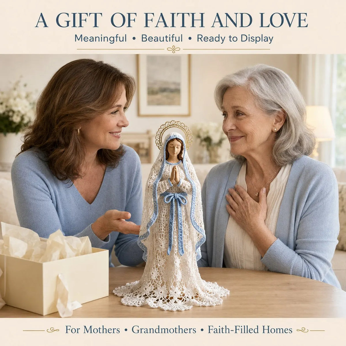 🎉49% OFF – 🙏 Finished Faith-Inspired Lace Figure Collection | Intricate Openwork Details, Graceful Silhouettes & 3 Meaningful Devotional Designs ✨