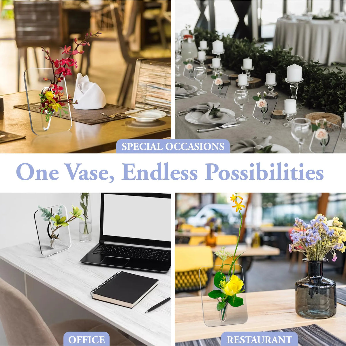 🔥HOT SALE🔥Photo Frame Shaped Clear Acrylic Flower Vase