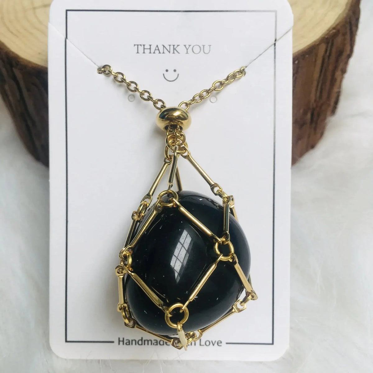 Crystal Stone Holder Necklace - Free (Crystal) Gift Included🎁