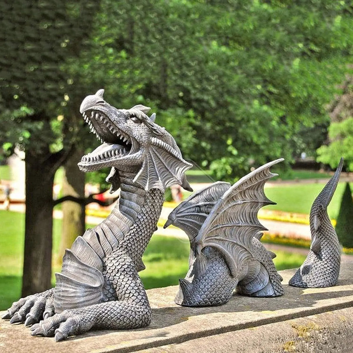 Gothic Resin Dragon Statue For Garden Yard Decoration