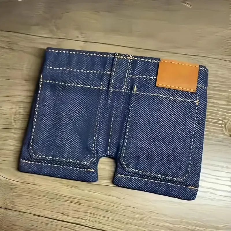🔥HOT SALE🔥Hot Sale⚡Mini Jeans Shaped Wallet - Denim Bifold Wallet for Men & Women