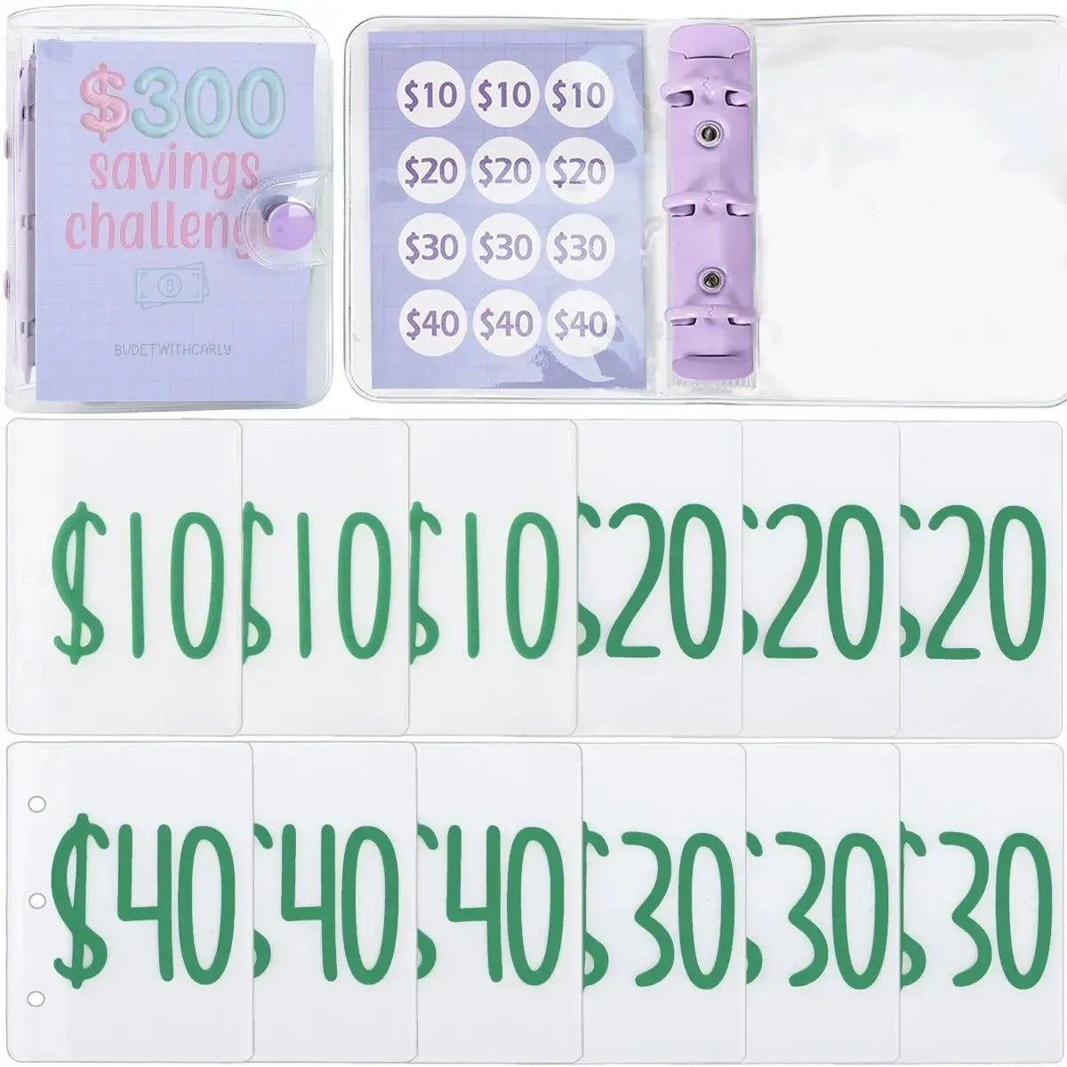 💰$1,000 Savings Challenge Binder – Budget Planner & Cash Stuffing System