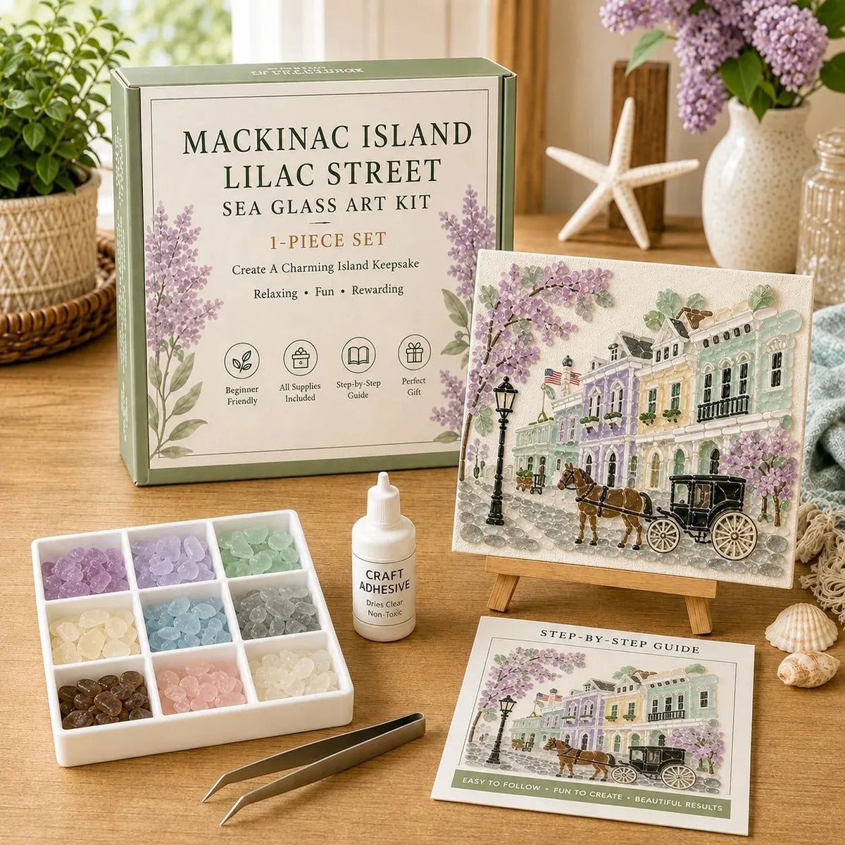 🎉 ✨ Timeless American Destinations Sea Glass Art Kit