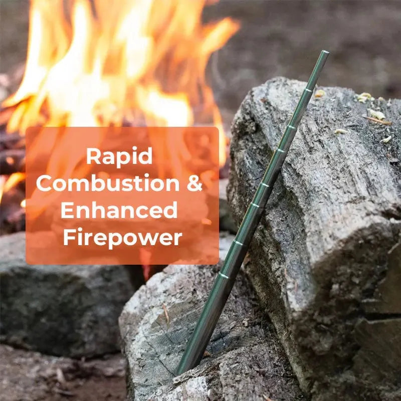 🔥 Extendable Pocket Fire Blower | Compact Stainless Steel Campfire Booster