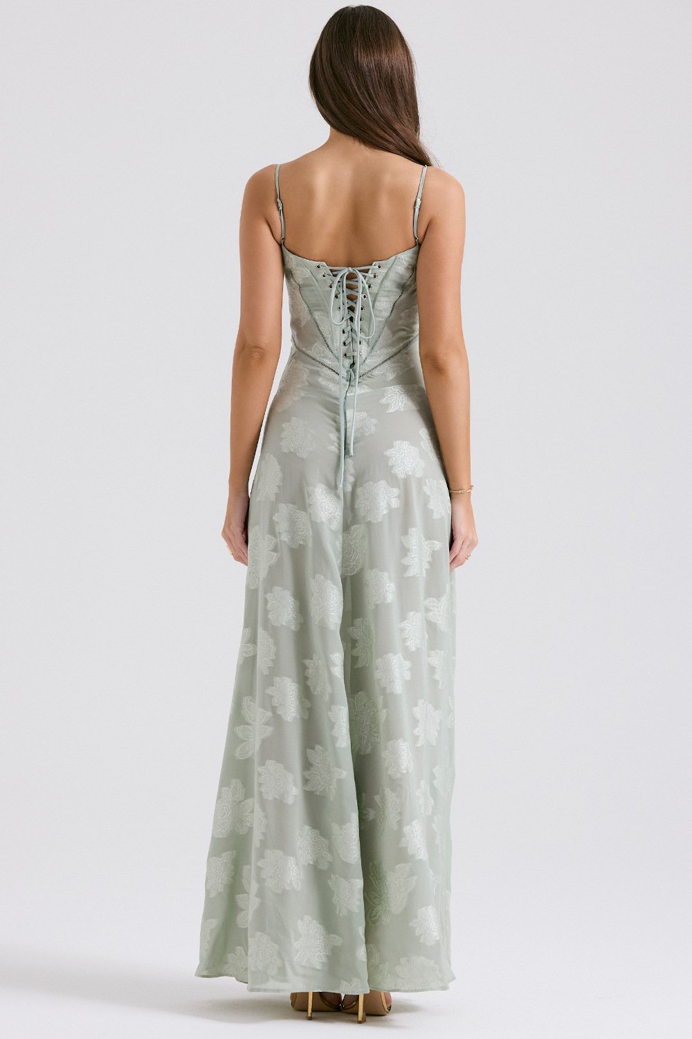 Sexy sleeveless lace camisole backless dress