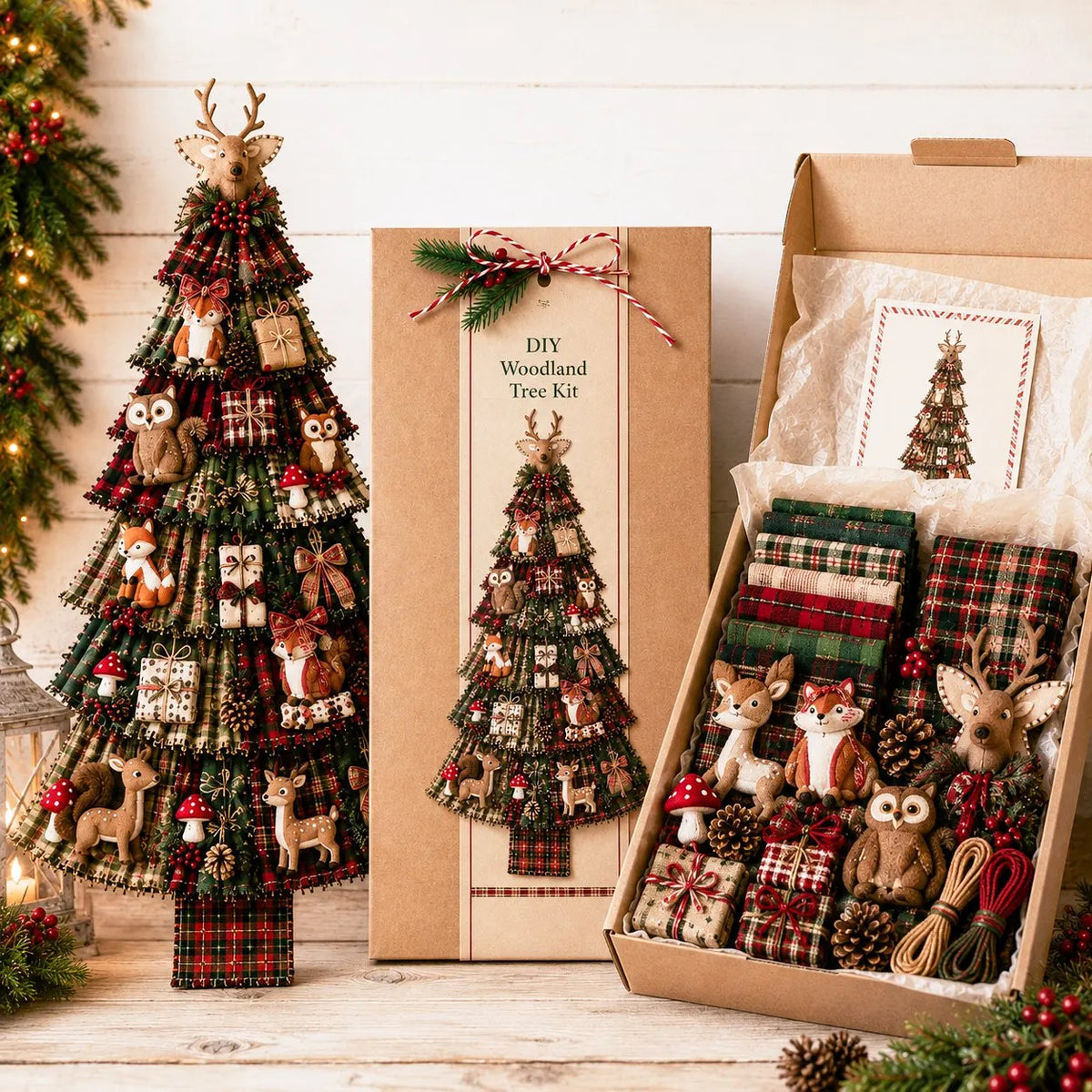 🎉🎄Beginner-Friendly DIY Oversized Patchwork Christmas Tree Door Hanging Kit | Complete Kit with All Tools & Step-by-Step Guide Included 💕