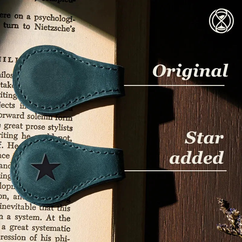 -Personalized Magnetic Leather Bookmark