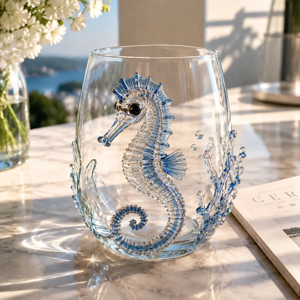 🔥HOT SALE🔥Last Day 49% OFF-🌊Artisanal Blue Ringed Octopus Glassware(300ml)