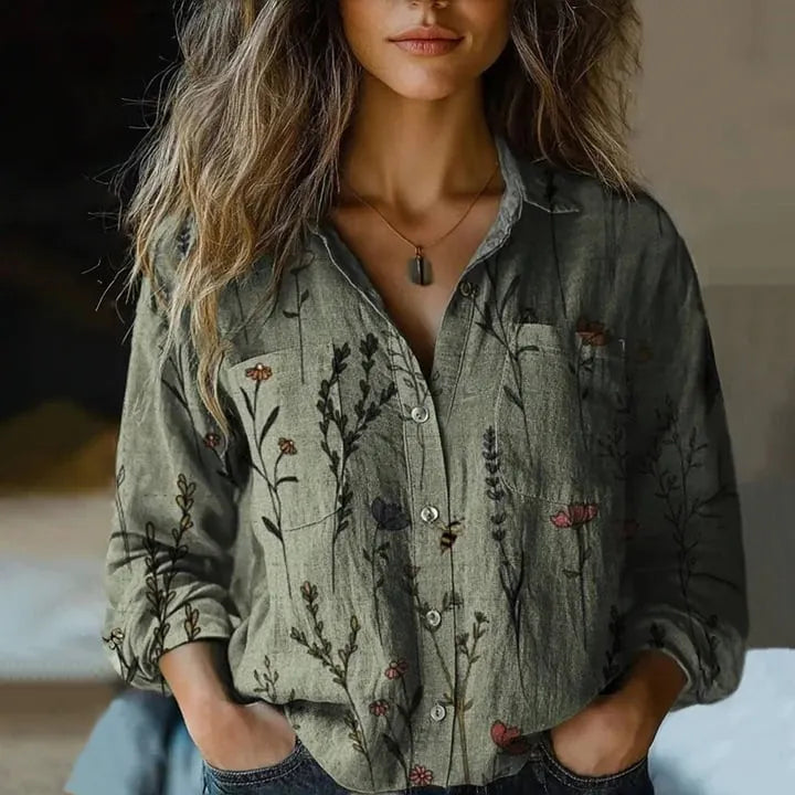 Printed Vintage Blouse