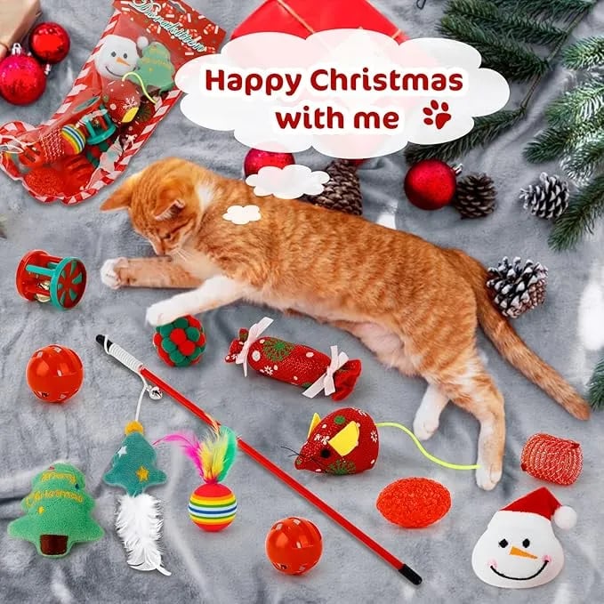 🔥Last 48 hours 57% OFF - 🐱Christmas Countdown Cat Toys Advent Calendar