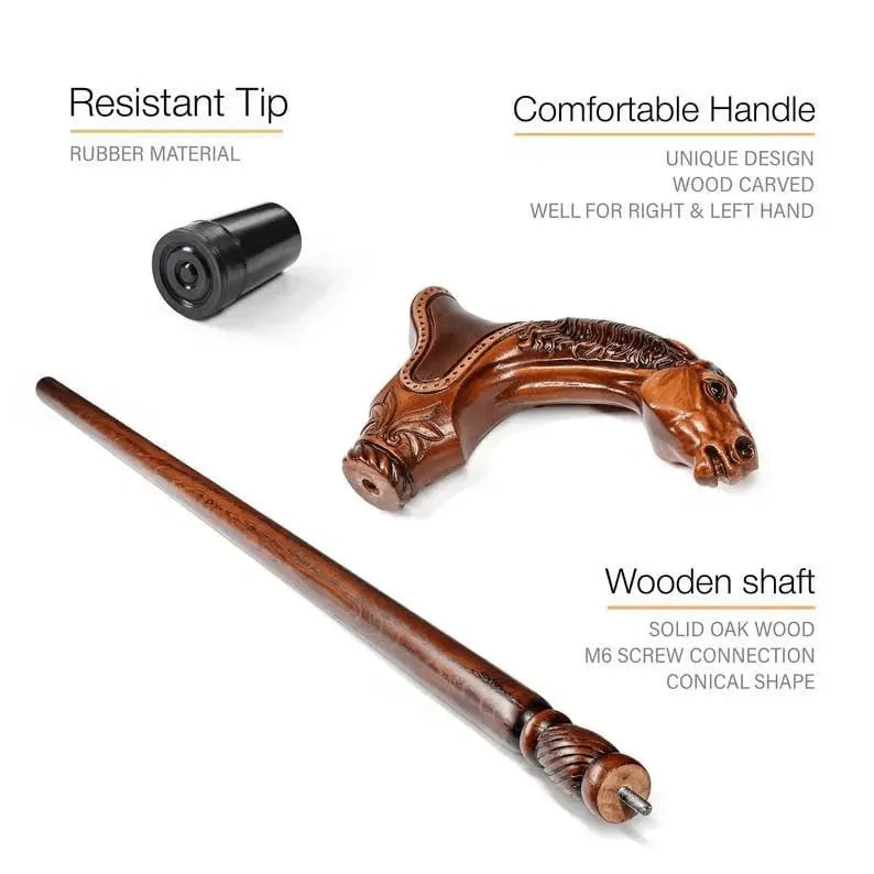 Designer Art Wooden Cane Walking