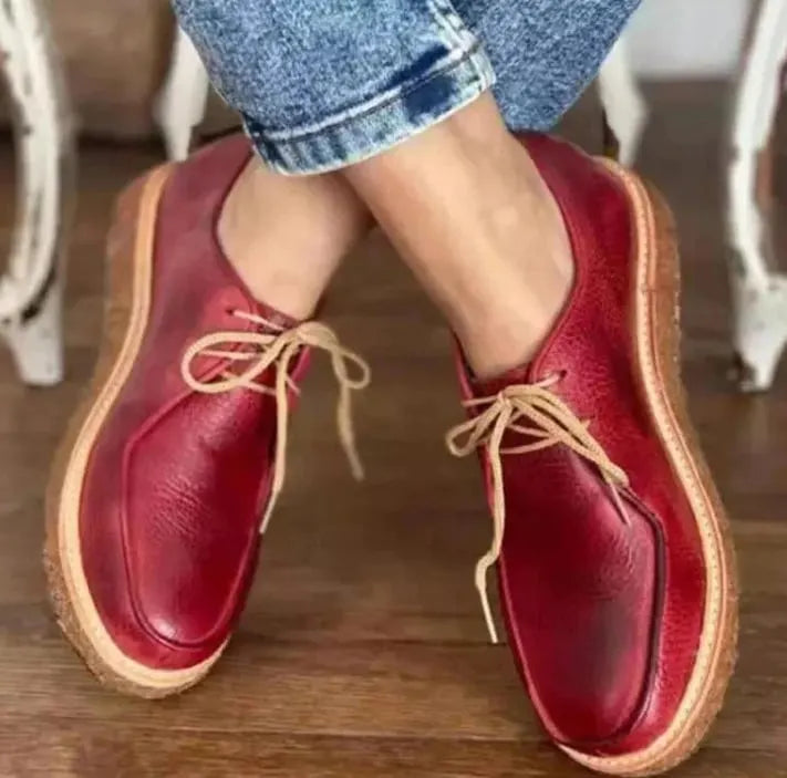 Women Comfy Premium Lace Up Flat Shoes