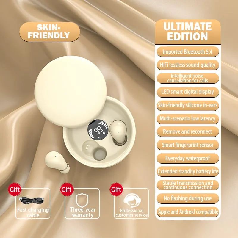 🎉Mini Invisible Headphones Bluetooth 5.4 True Wireless In-Ear Earphones