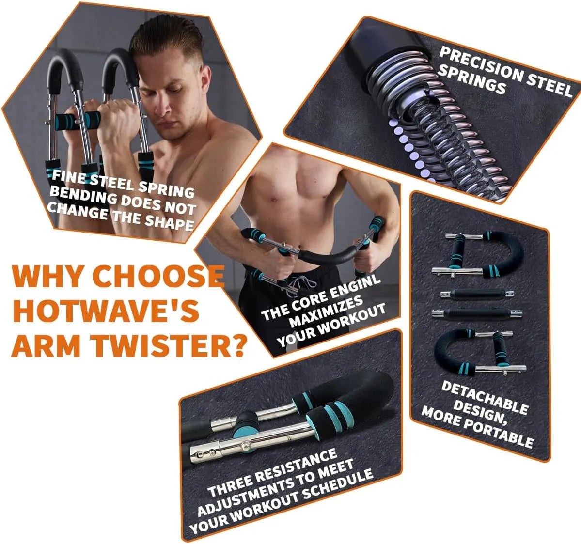 Twister Arm Exerciser - Adjustable Spring Workout Bar