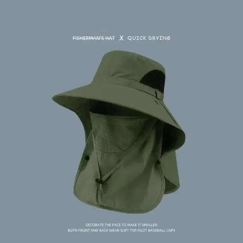 🎉Spring/Summer Fisherman's Hat Detachable Outdoor Fishing Face Covering Neck Protection