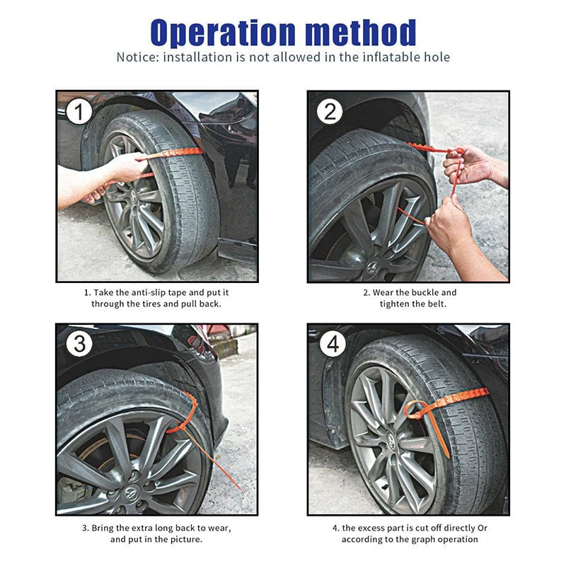 (❄❄winter sale) REUSABLE ANTI SNOW CHAINS OF CAR OF