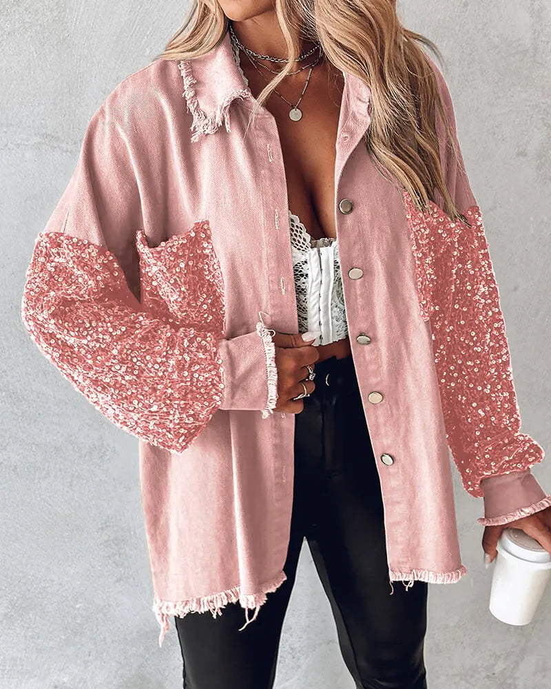 Sequined Patchwork Jacket