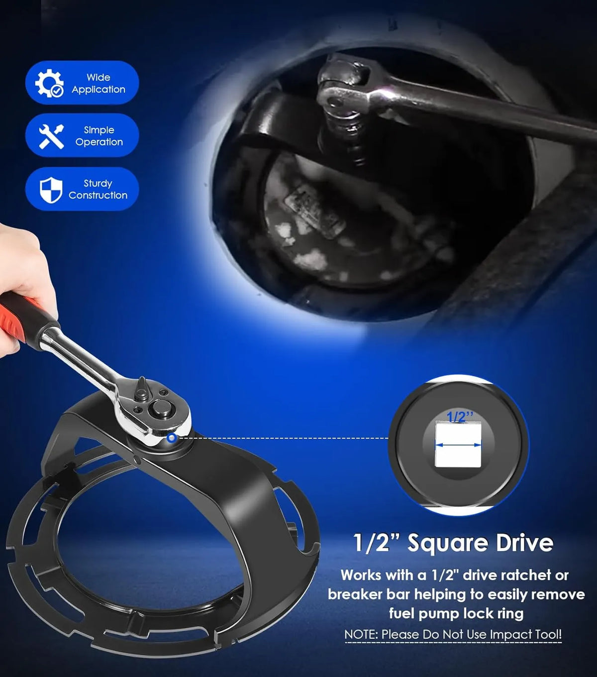 🔥LAST DAY 49% OFF - 🛠️Fuel Tank Lock Ring Tool | Fuel Pump Sender Removal & Installation Tool, Replaces OEM 6599