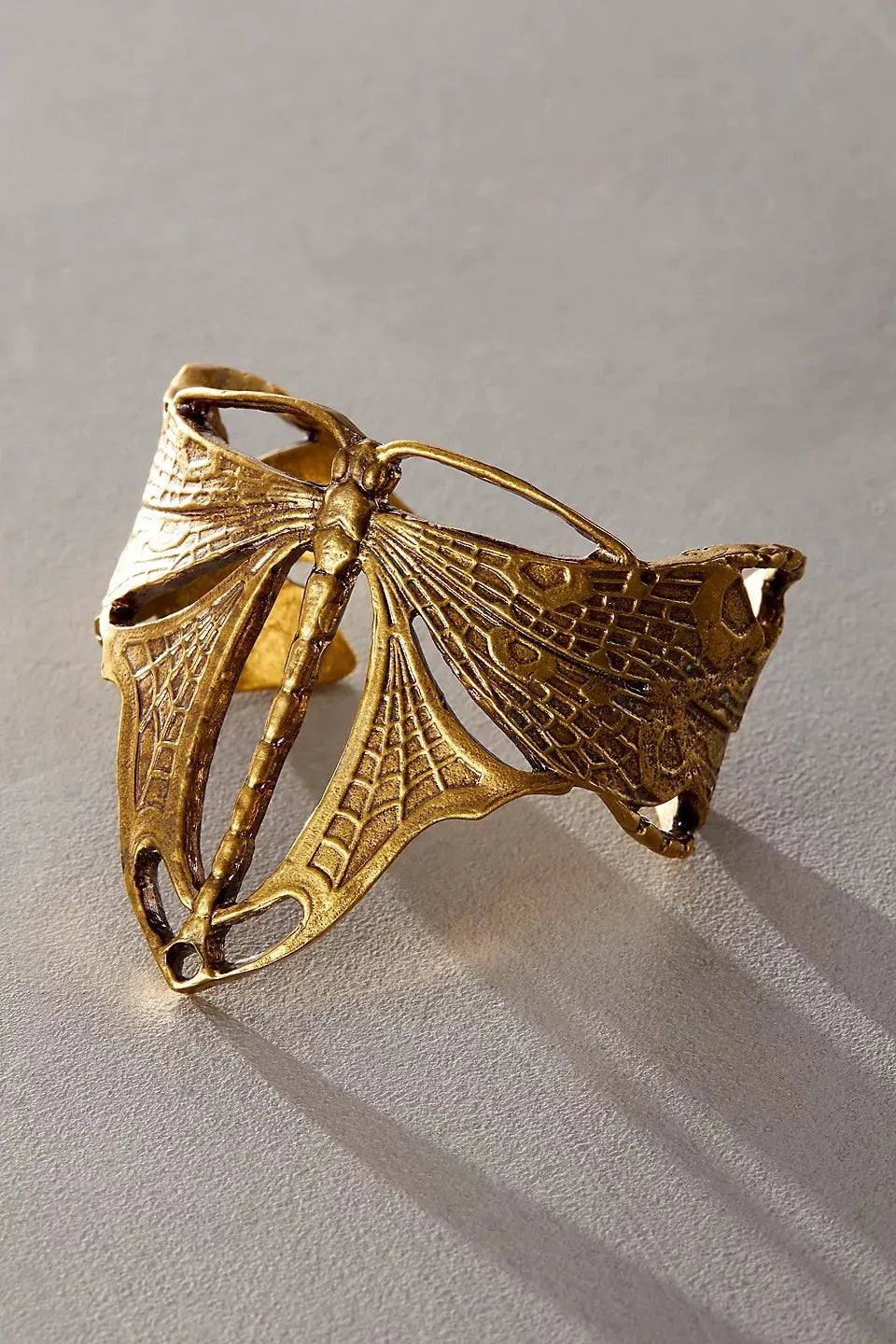🔥Last Day 49% OFF - 💫Handmade Gold Flying Dragonfly Bracelet