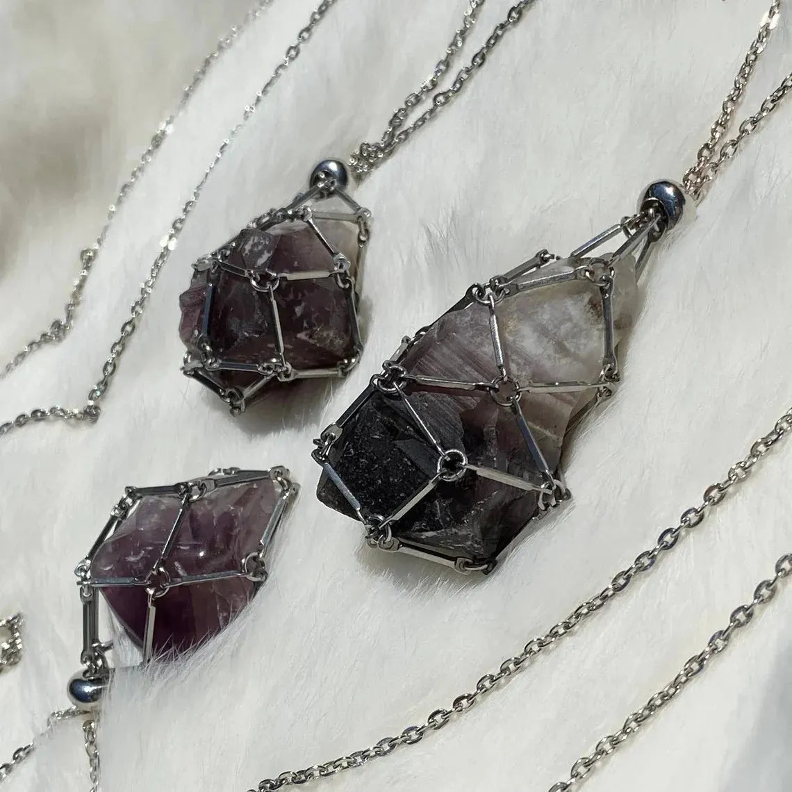 Crystal Stone Holder Necklace - Free (Crystal) Gift Included🎁