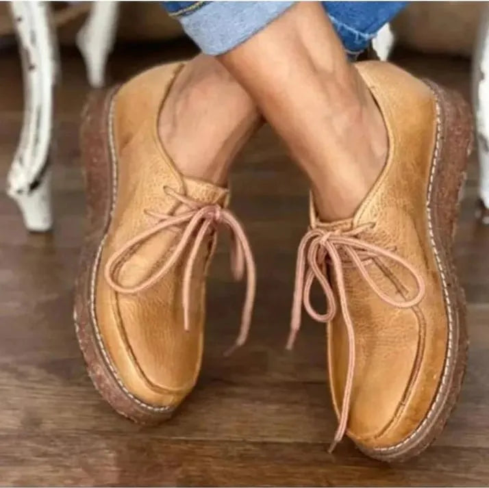 Women Comfy Premium Lace Up Flat Shoes