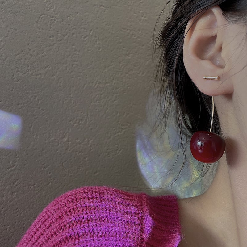Cherry Blossom Delight: Pure Elegance in Earrings