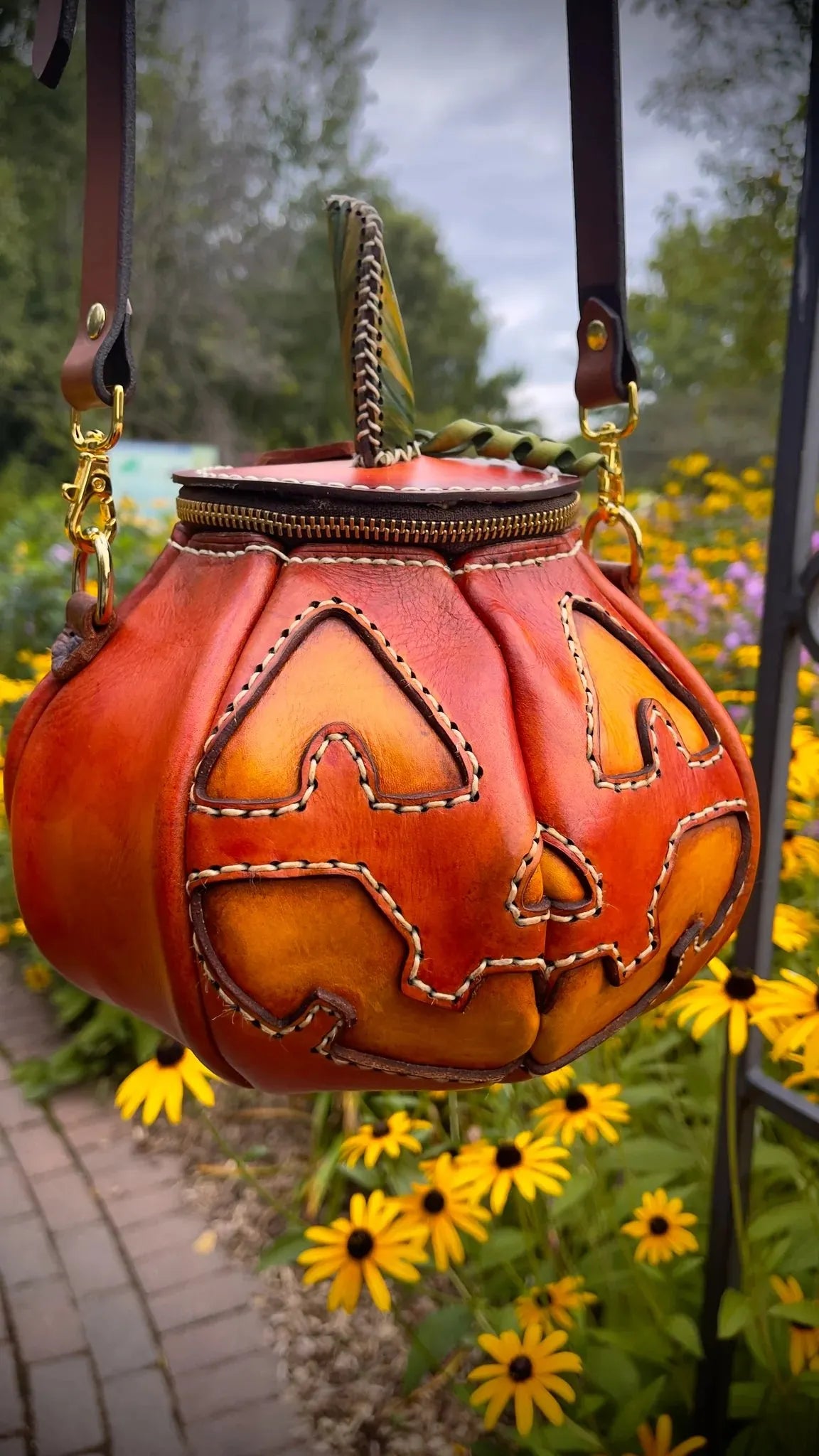 🔥Last Day 49% OFF - 🎃The Great Purely handmade leather Pumpkin Bag(✨Same as in the video)