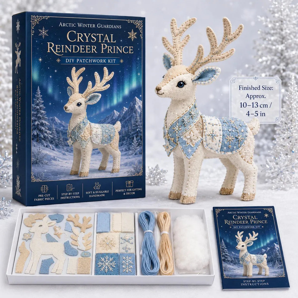 ❄️ Arctic Guardian DIY Kit – Pre‐Cut, Beginner Friendly, 3D Felt Plush 🧵