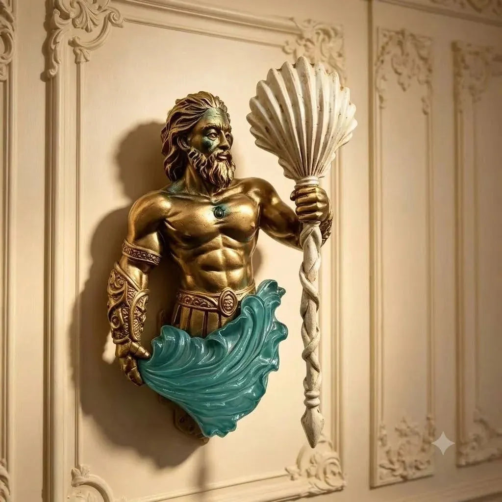 🔥HOT SALE🔥🧜‍♀️Hand-Painted Mermaid Wall Sconce – Nautical & Artisan Design