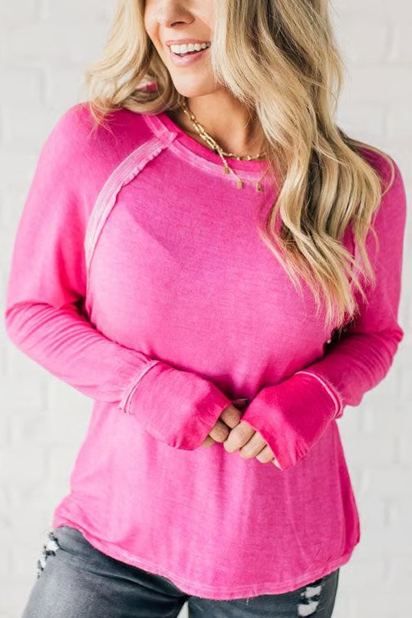 Mineral Wash Thumbhole Tee (Buy 2 Free Shipping)