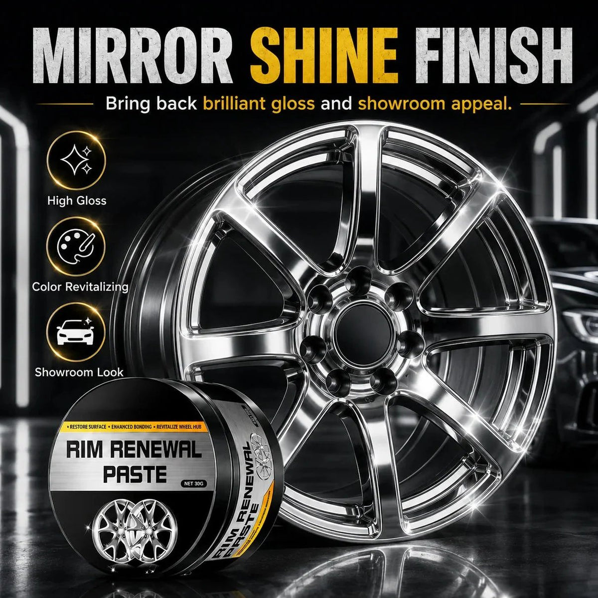 🎉🔥 Rim Renewal Paste — Restore, Polish & Protect Your Wheels Like a Pro (80g + Sponge)